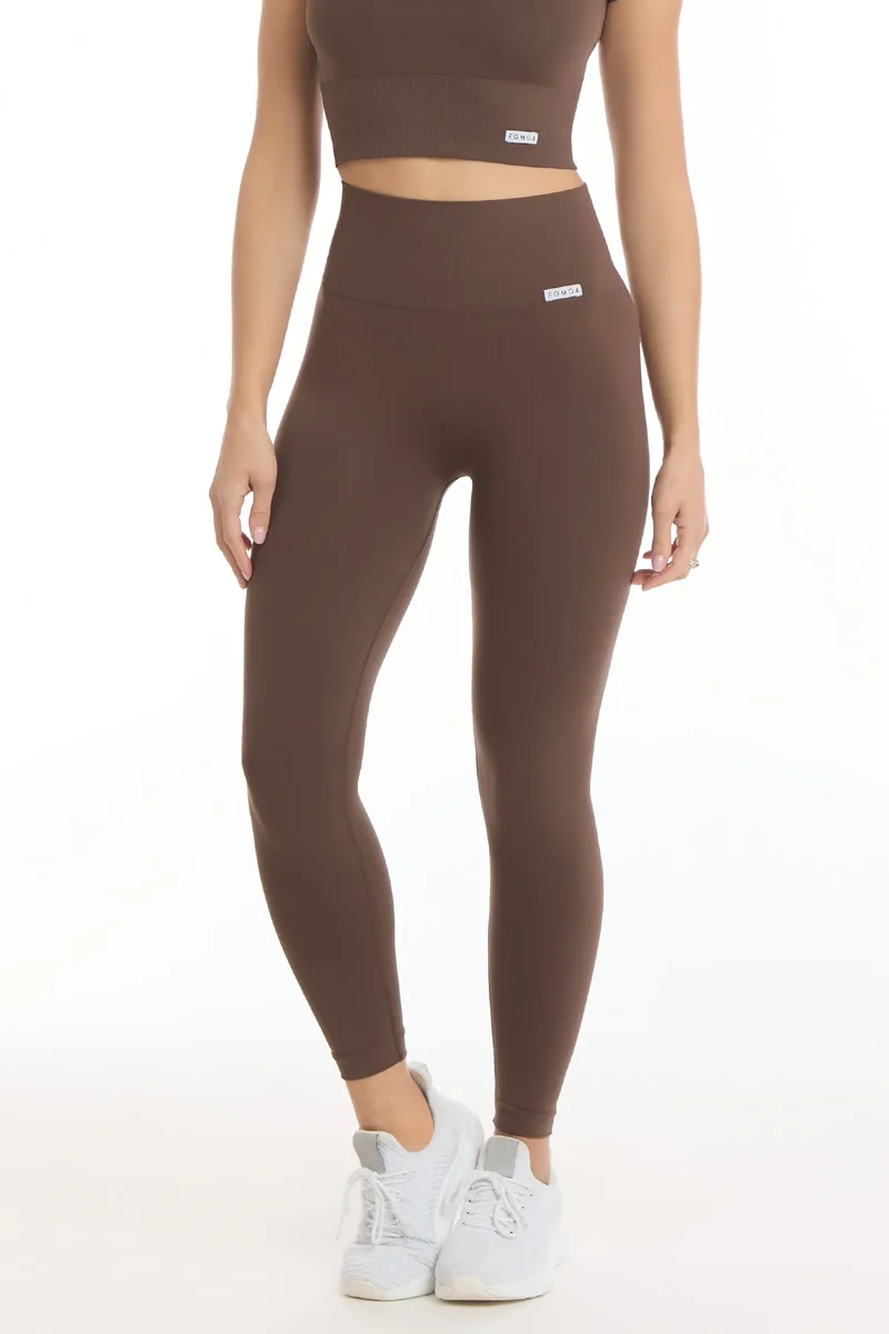 Leggings Basic Fascione Alto Marrone Castagna