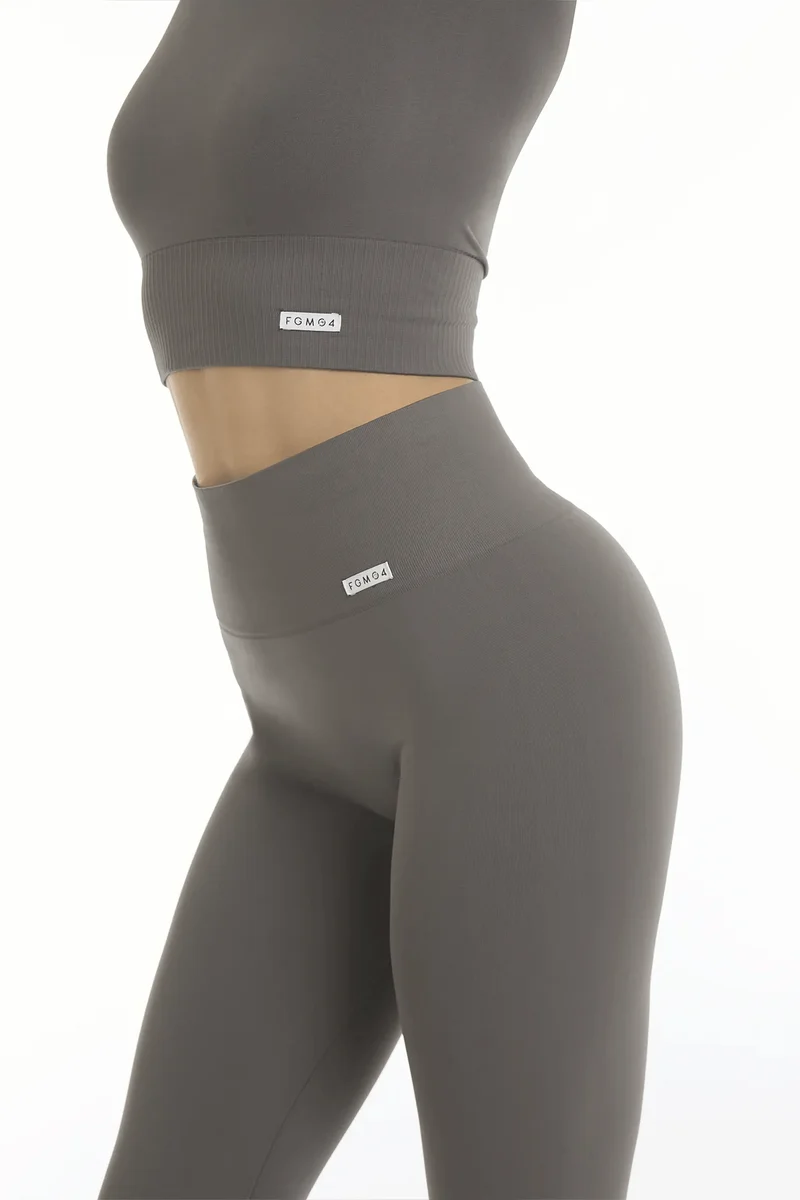 Leggings Basic Fascione Alto Grigio Fumo