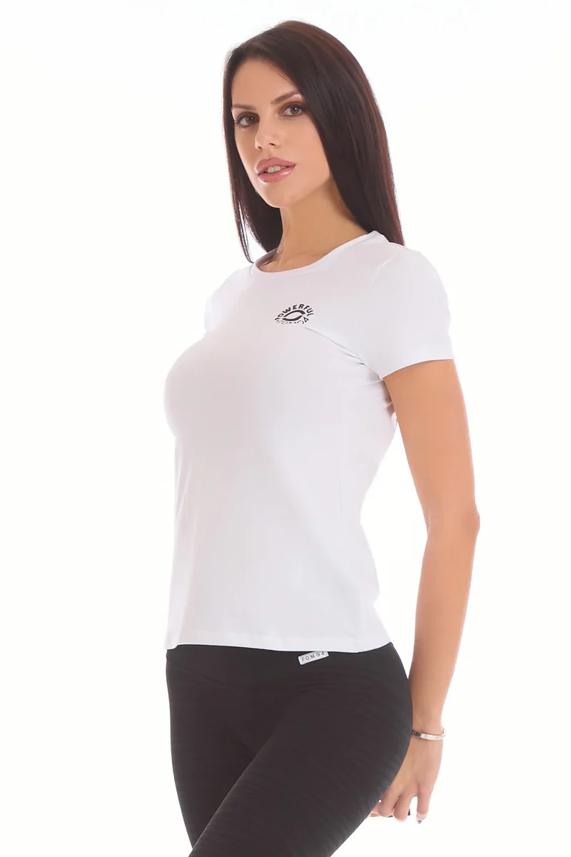 T-Shirt Fit Bunny FGM04 Bianco
