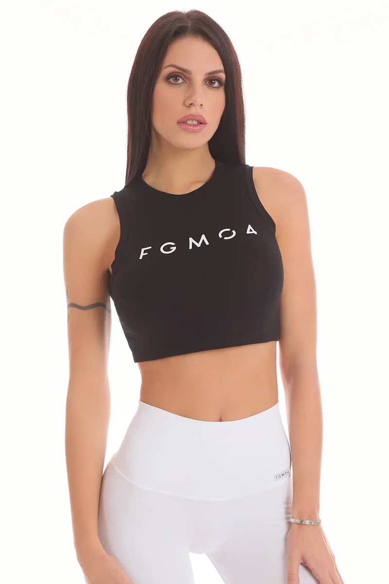 Canotta Crop Essential FGM04 Nero