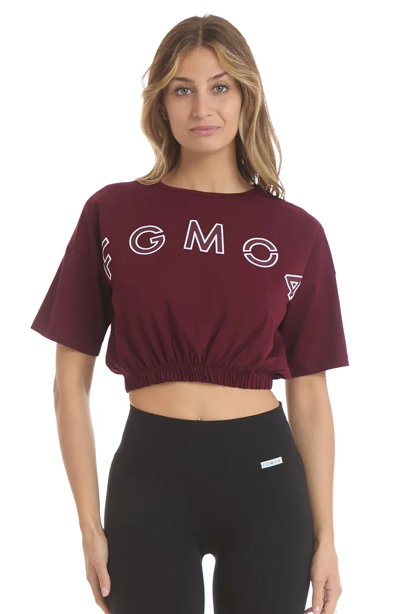 T-Shirt Crop Academy FGM04 Prugna