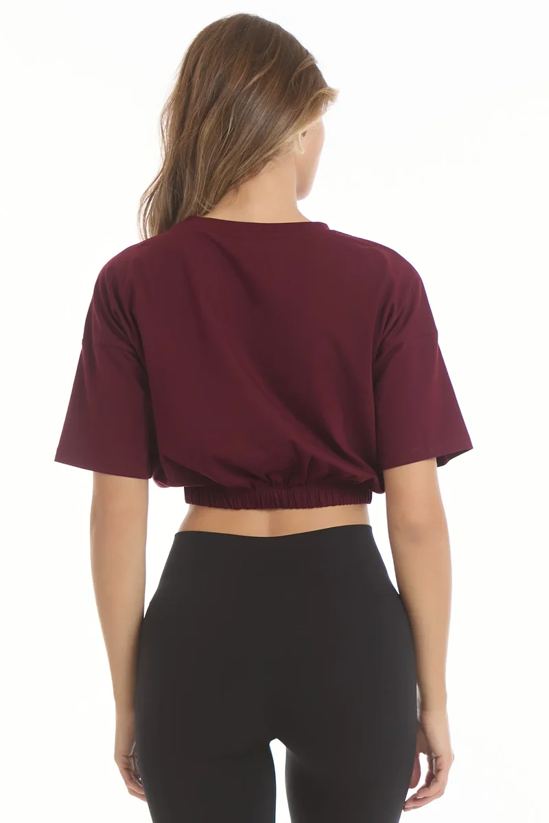 T-Shirt Crop Academy FGM04 Prugna