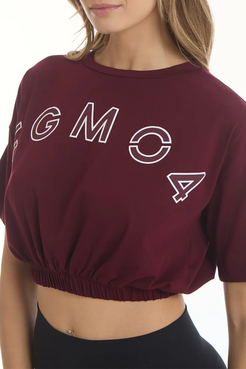 T-Shirt Crop Academy FGM04 Prugna