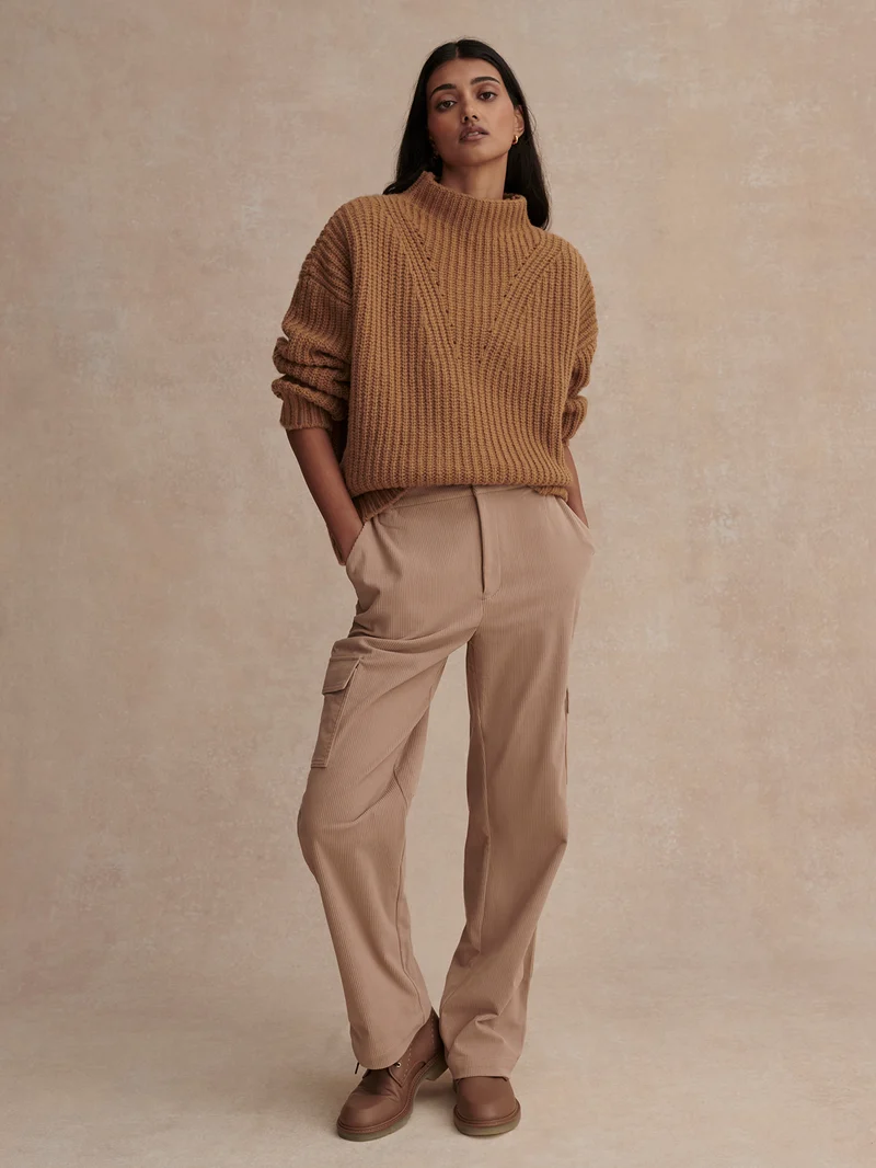 Blossom Mock Neck Knit Sweater