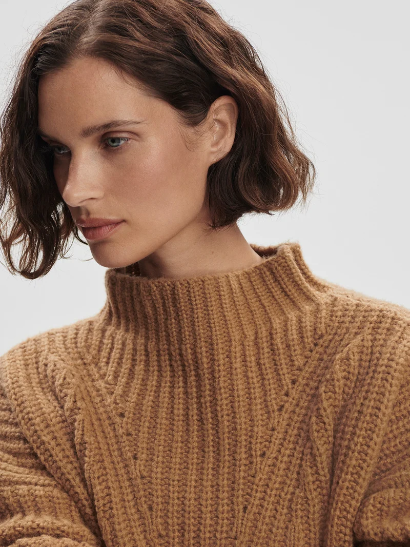 Blossom Mock Neck Knit Sweater