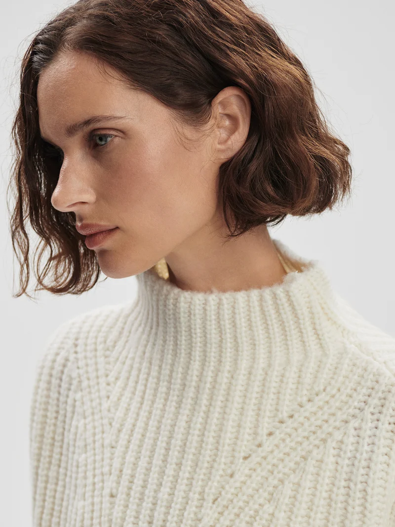 Blossom Mock Neck Knit Sweater