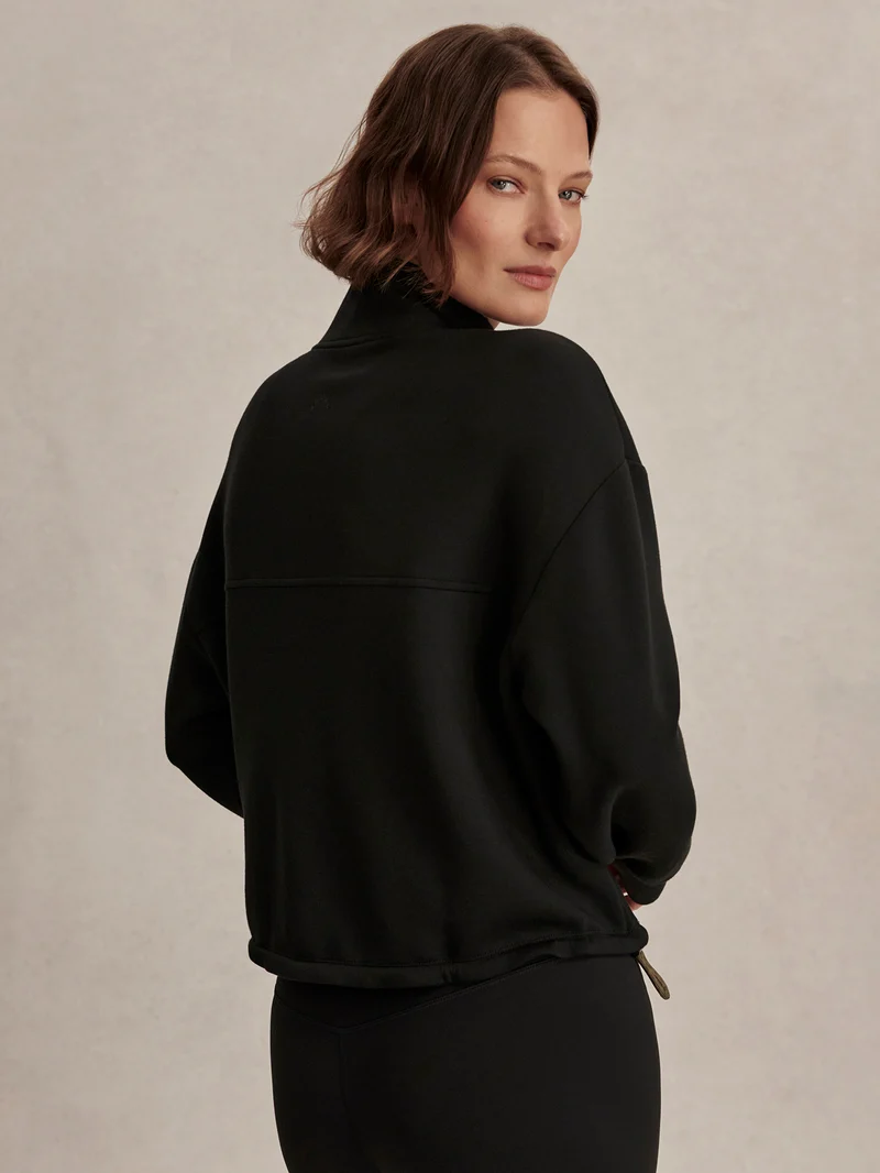 Sian Cropped Half-Zip Sweat