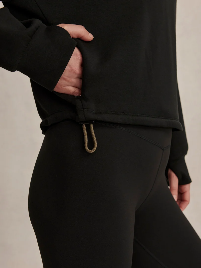 Sian Cropped Half-Zip Sweat