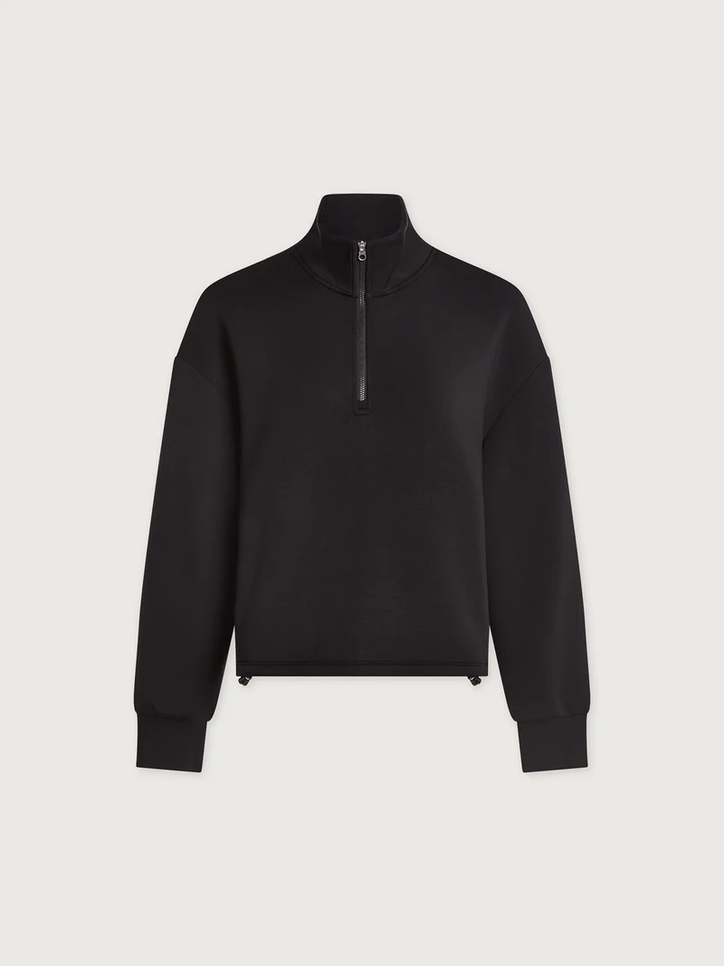 Sian Cropped Half-Zip Sweat
