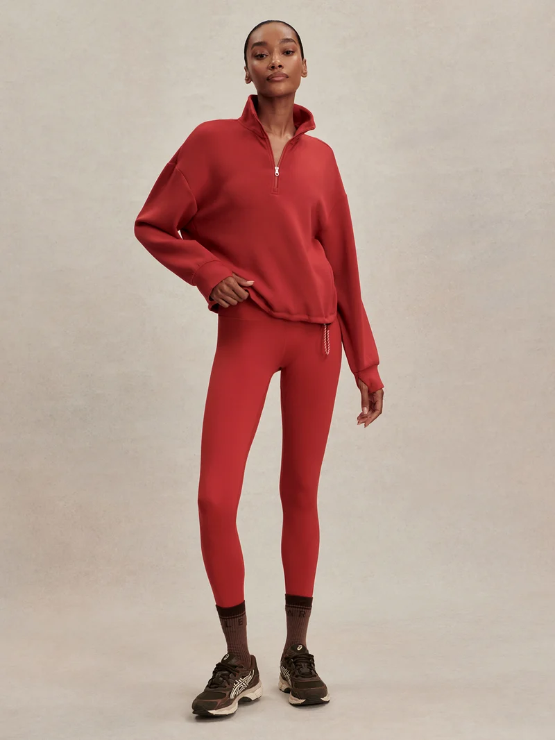 Sian Cropped Half-Zip Sweat