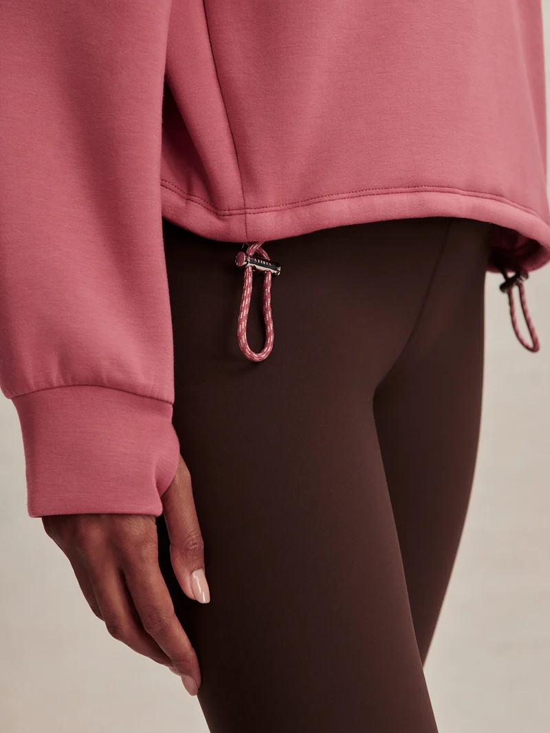 Sian Cropped Half-Zip Sweat