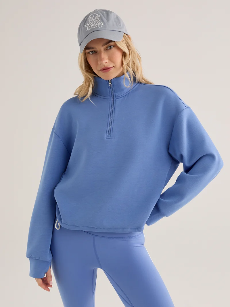 Sian Cropped Half-Zip Sweat