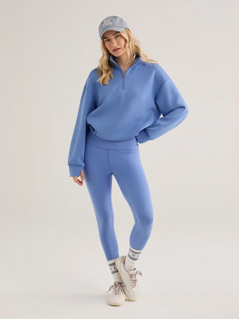 Sian Cropped Half-Zip Sweat