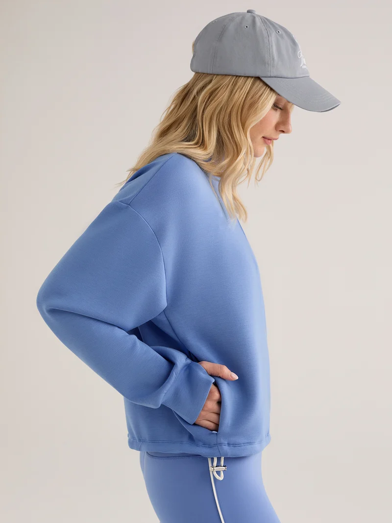 Sian Cropped Half-Zip Sweat