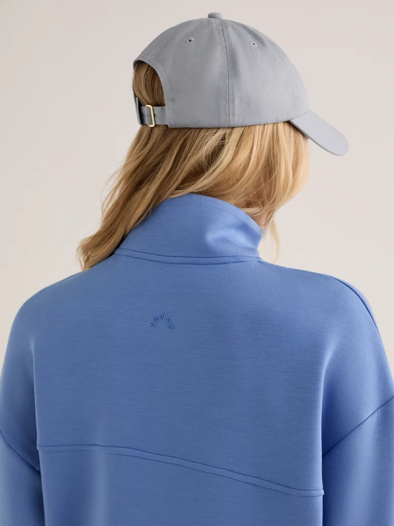 Sian Cropped Half-Zip Sweat