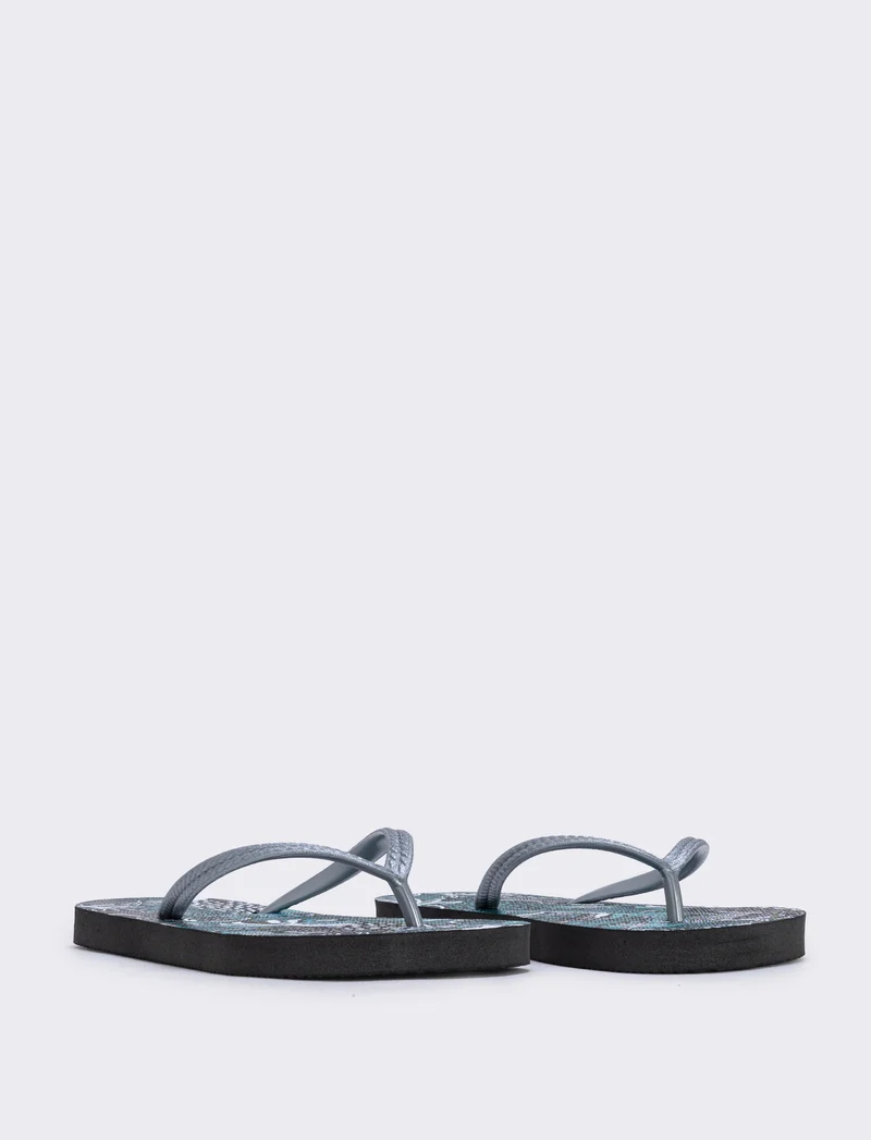 Infradito bohemien da in pvc - Argento