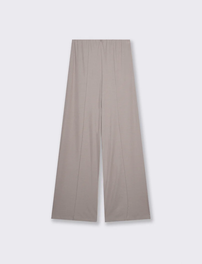 Pantalone Dritto Elastico - Grigio fango