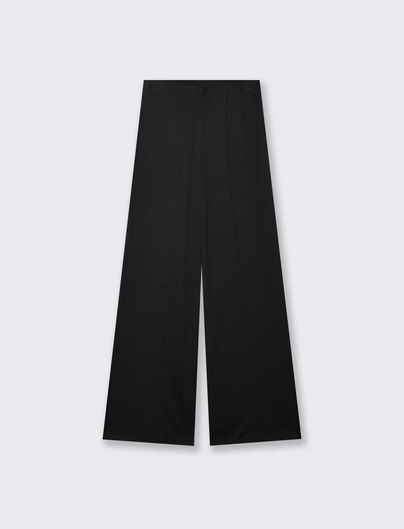 Pantalone Dritto Elastico - Nero