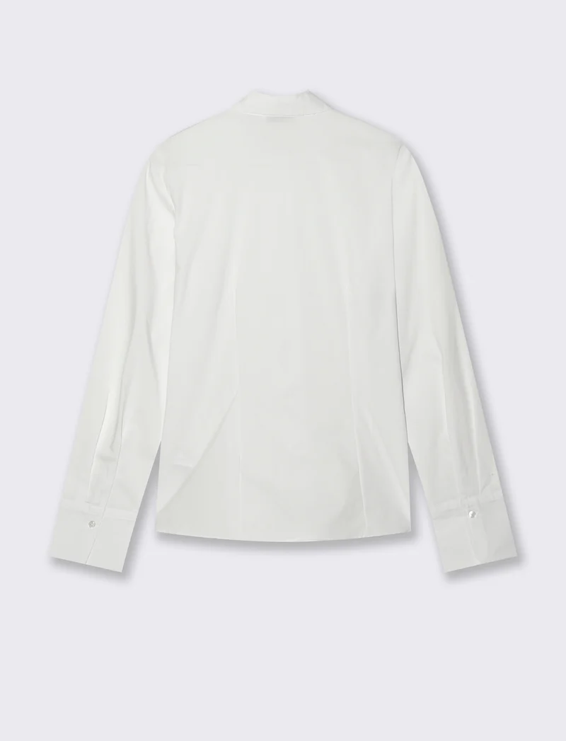 Camicia Slim in Tela Elastica - Bianco