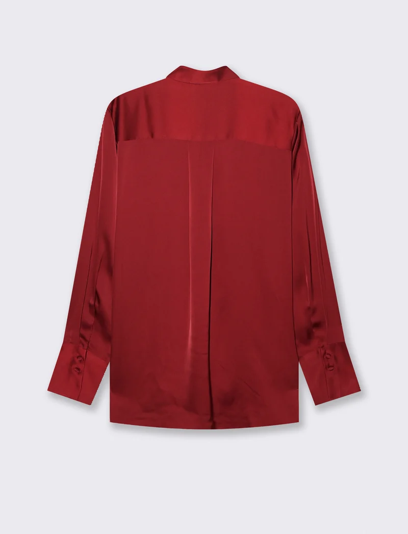Camicia Maniche Lunghe Regular - Rosso india