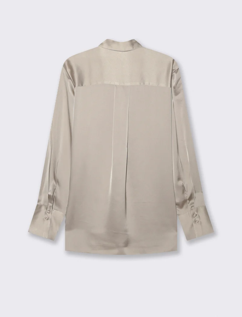 Camicia Maniche Lunghe Regular - Beige grano