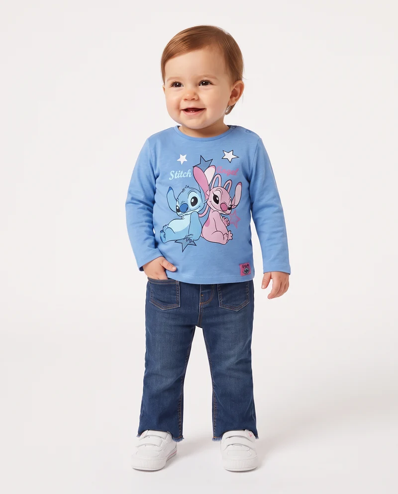 Tshirt Disney Stitch maniche lunghe - Azzurro