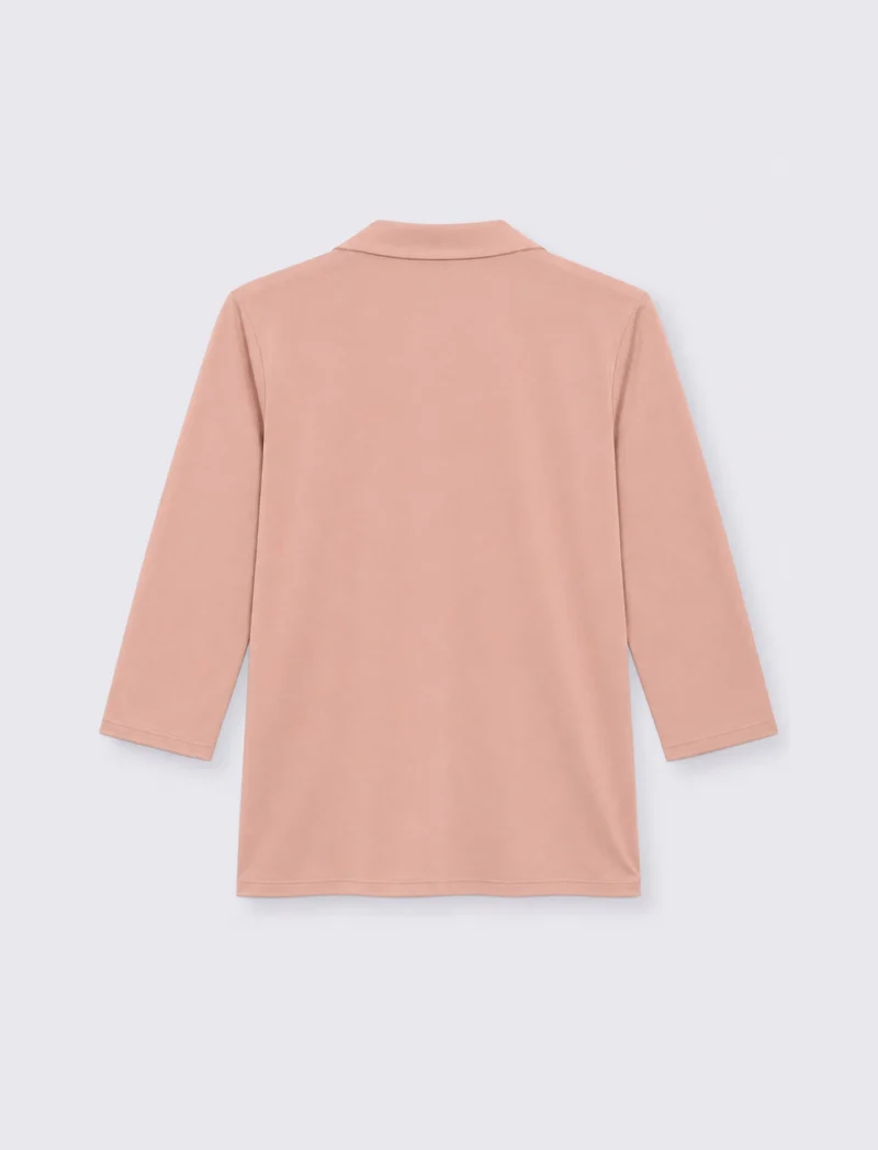 t-shirt scollo a v - Rosa antico