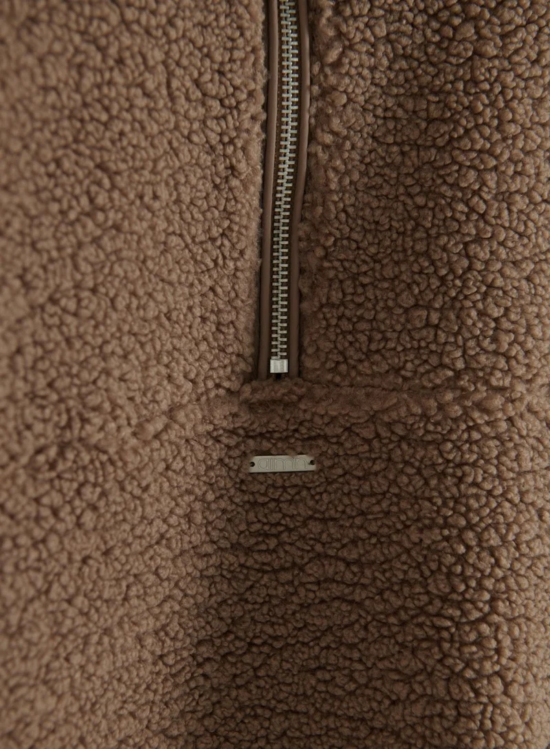 Hazelnut Pile Half Zip