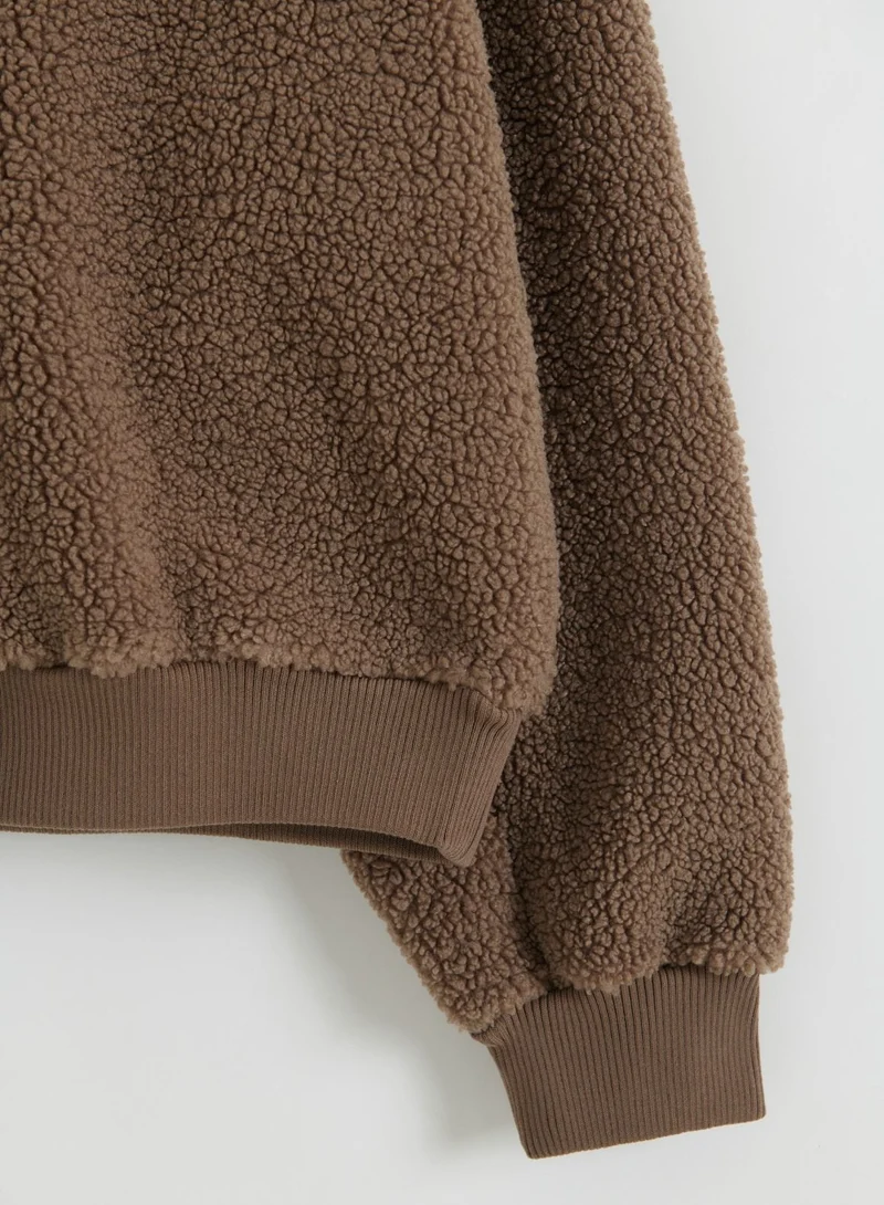 Hazelnut Pile Half Zip