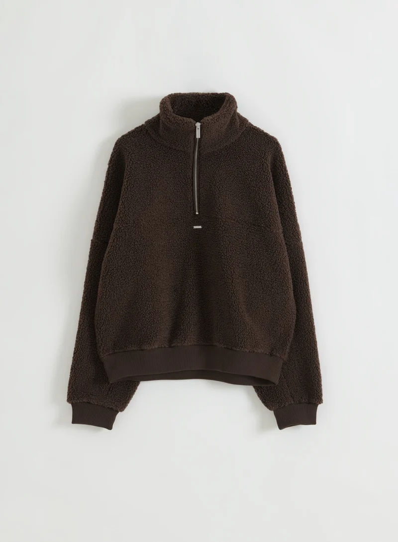 Chocolate Pile Half Zip