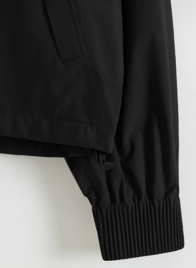 Black Waterproof Stretch Anorak
