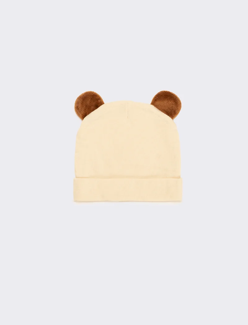 Cuffia e triangolo neonato - Beige