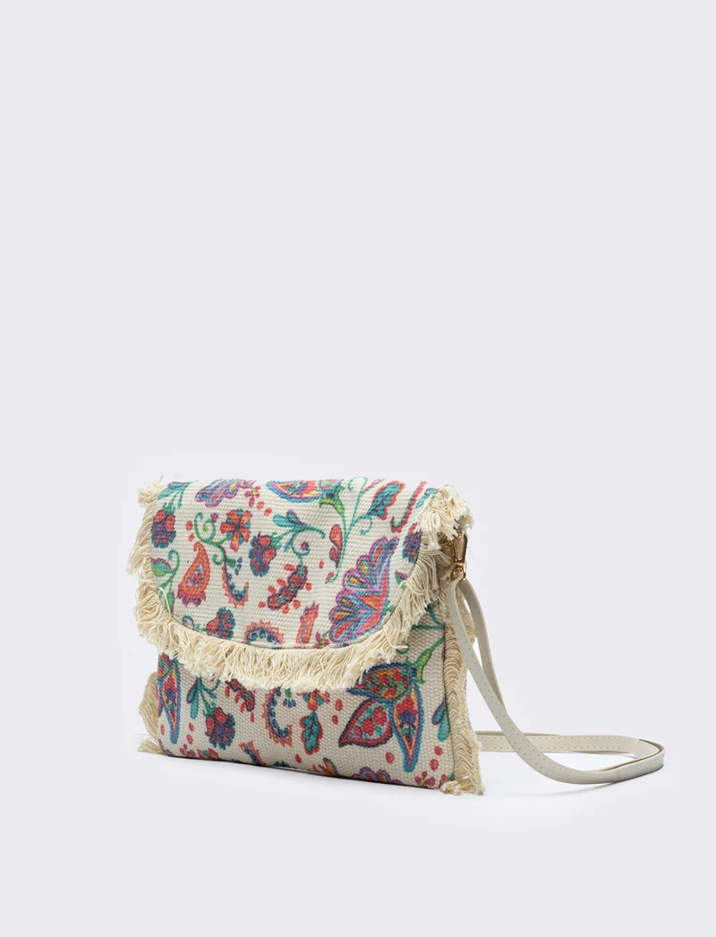 Pochette donna etnica con tracolla - Multicolore