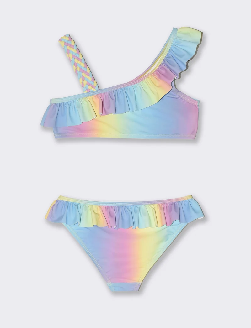 Costume arcobaleno da bambina - Multicolore