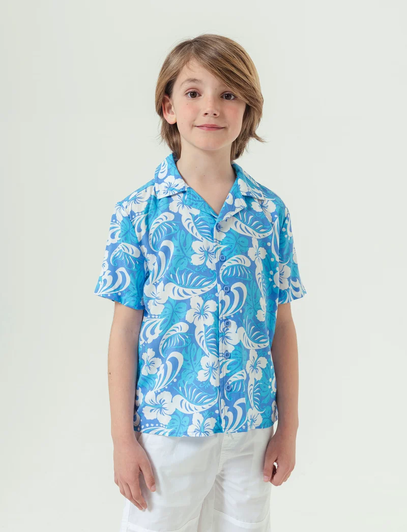 Camicia mare da bambino - Turchese