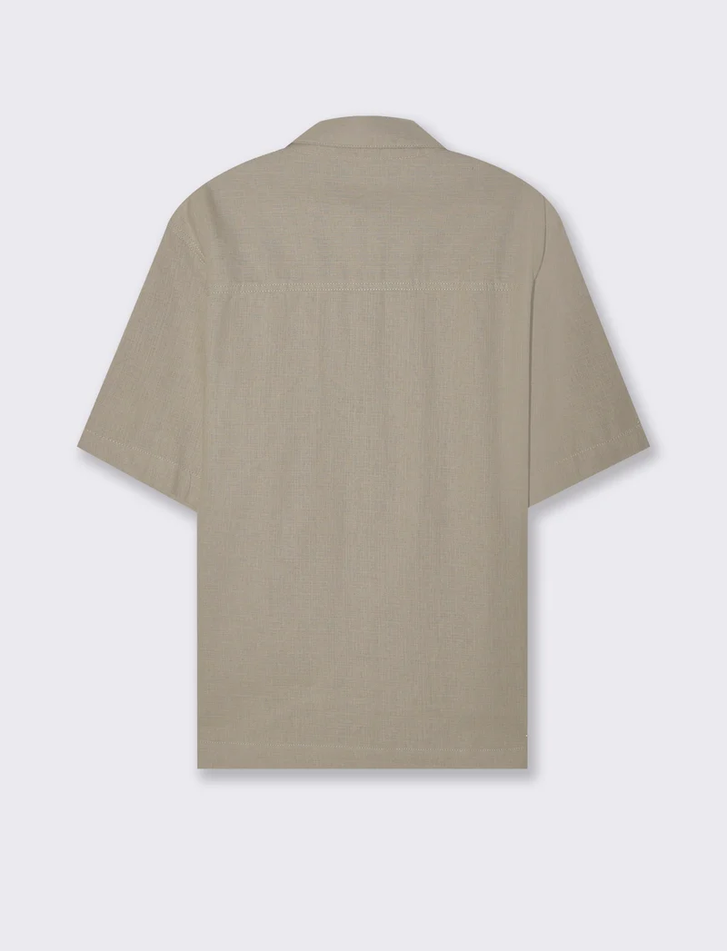 Camicia in tessuto armaturato da uomo - Verde salvia