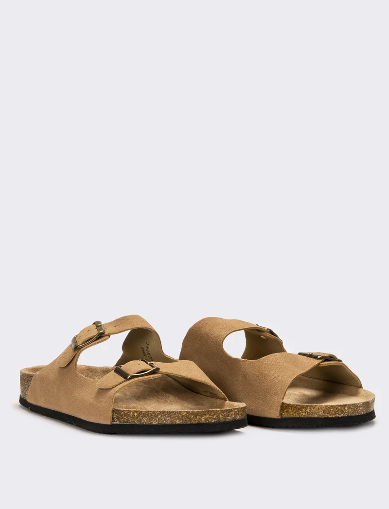 Sandalo scamosciato da uomo - Beige