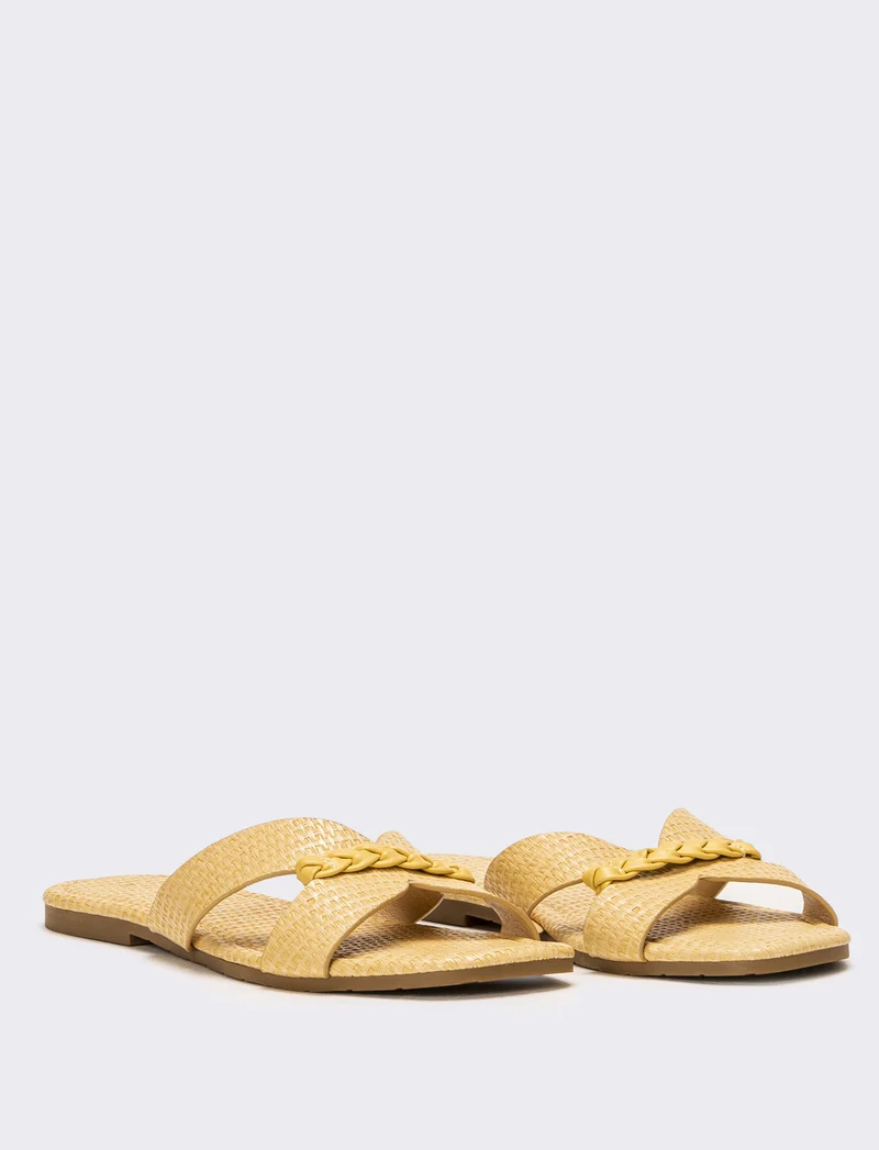 Sandalo da donna intrecciate - Beige