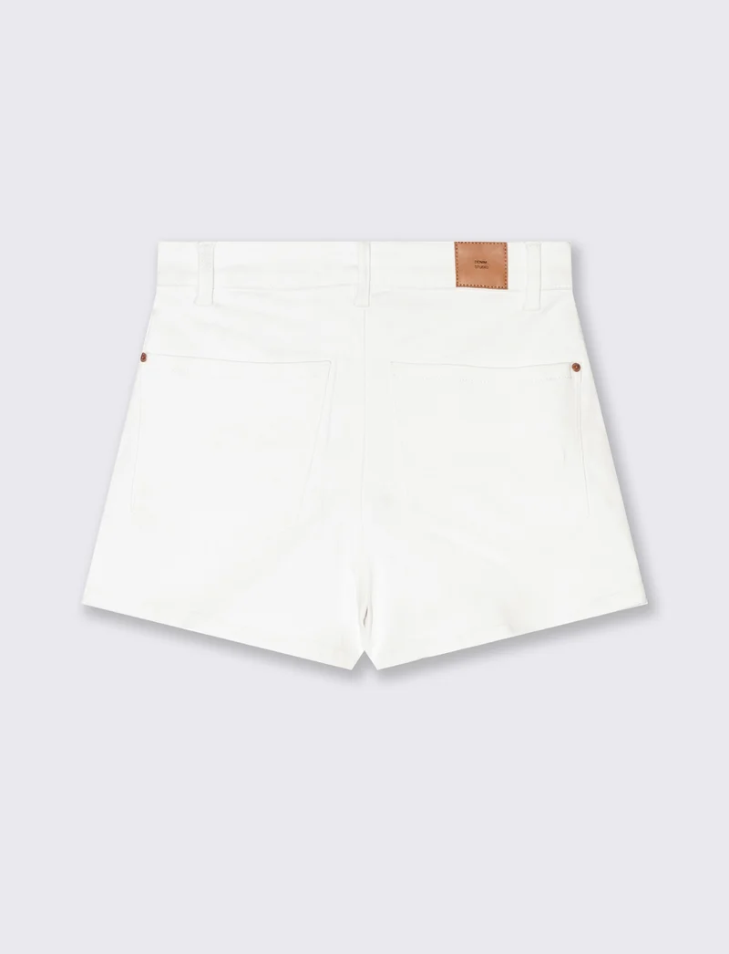 Short vita alta da donna - Bianco