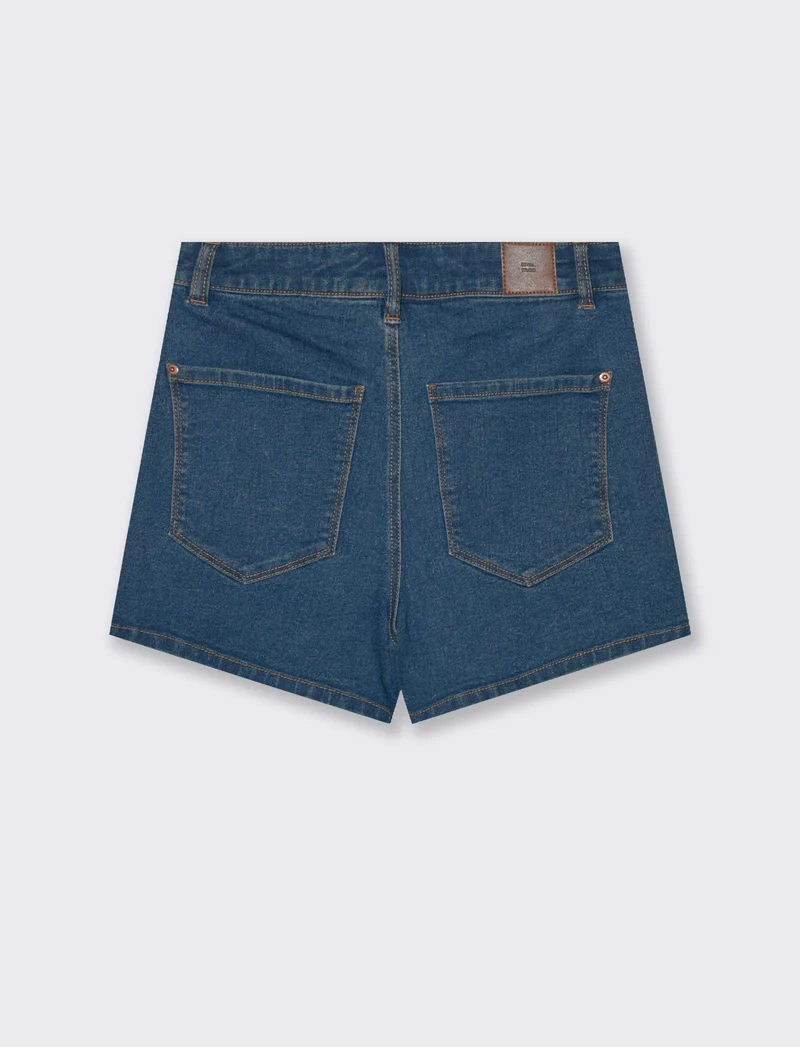 Short vita alta da donna - DENIM SCURO