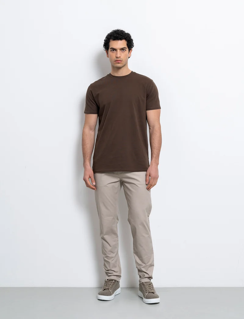 Pantaloni 5 tasche slim fit da uomo - Beige