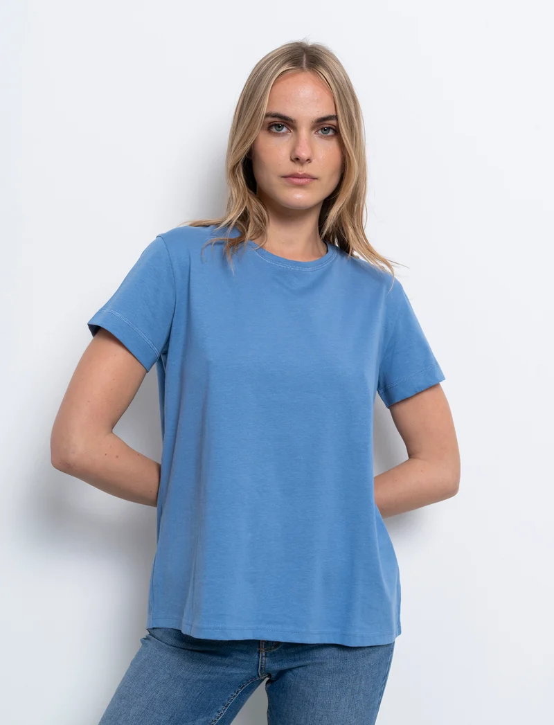 T-shirt basica da donna - Denim
