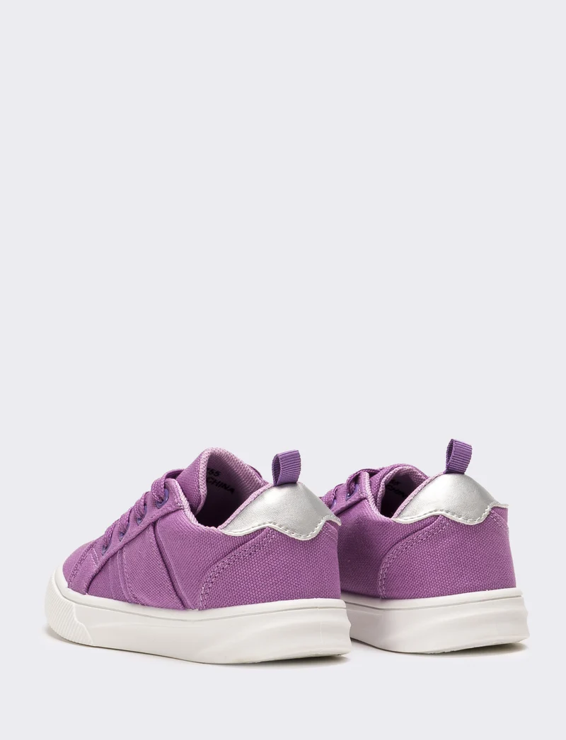 Sneakers da bambina in canvas - Lilla