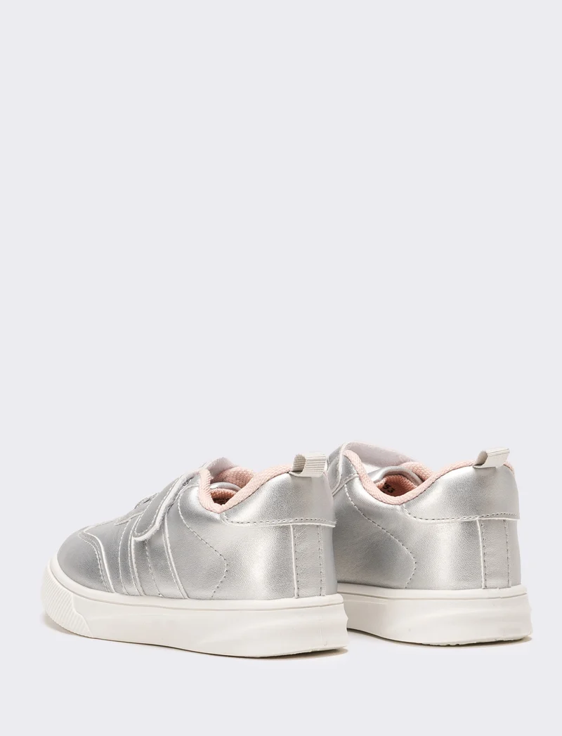Sneakers da bambina argentata - Argento