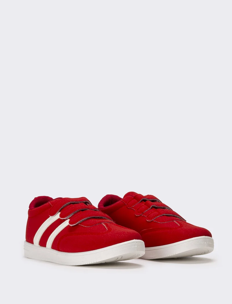 Sneakers da bambino in microfibra - Rosso