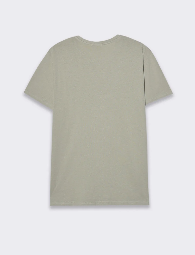 T-shirt in cotone con stampa da uomo - Verde