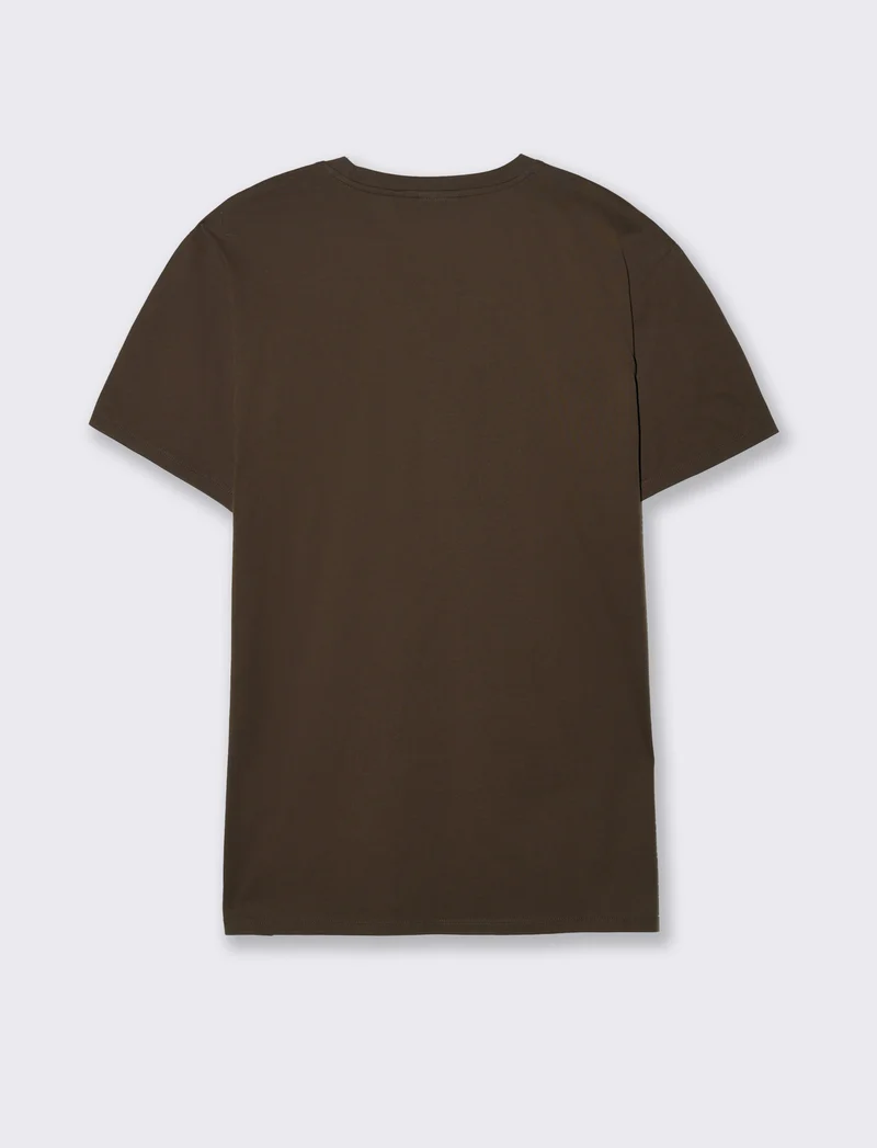 T-shirt in cotone premium mercerizzato da uomo - Moro