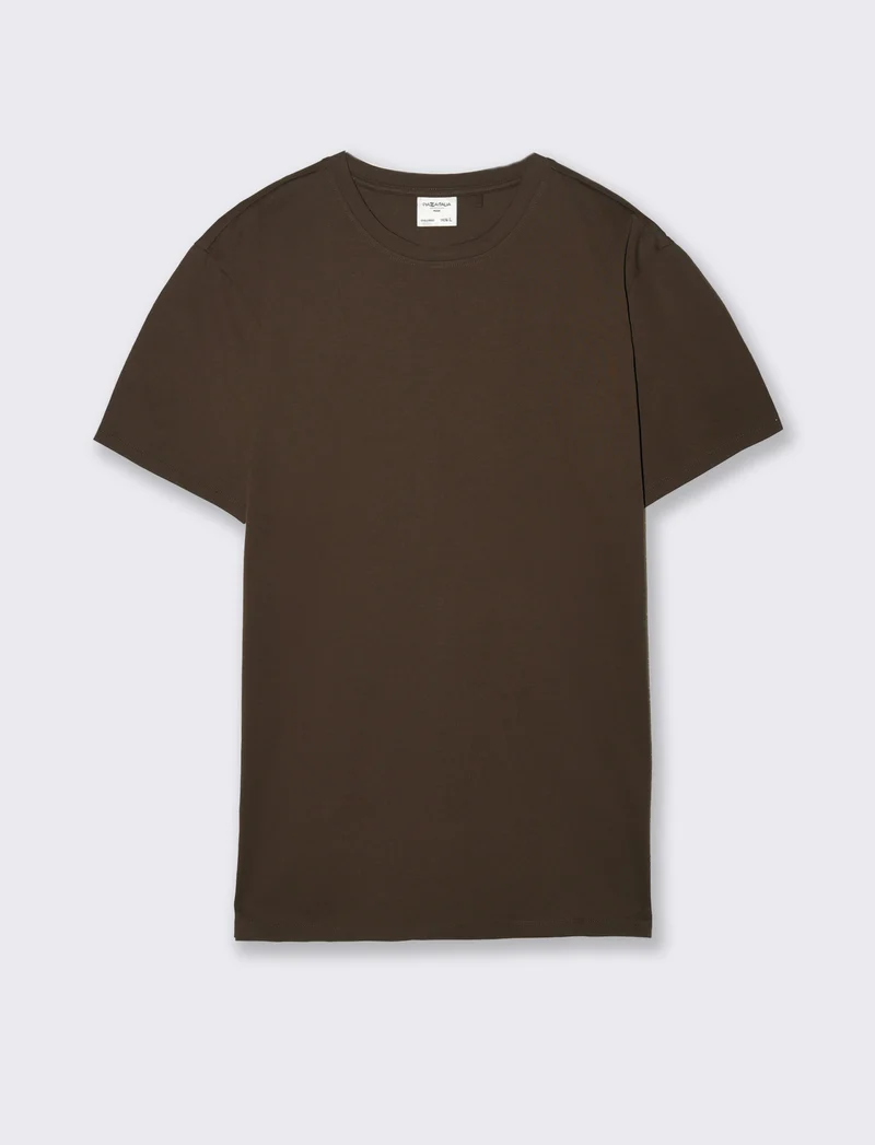 T-shirt in cotone premium mercerizzato da uomo - Moro