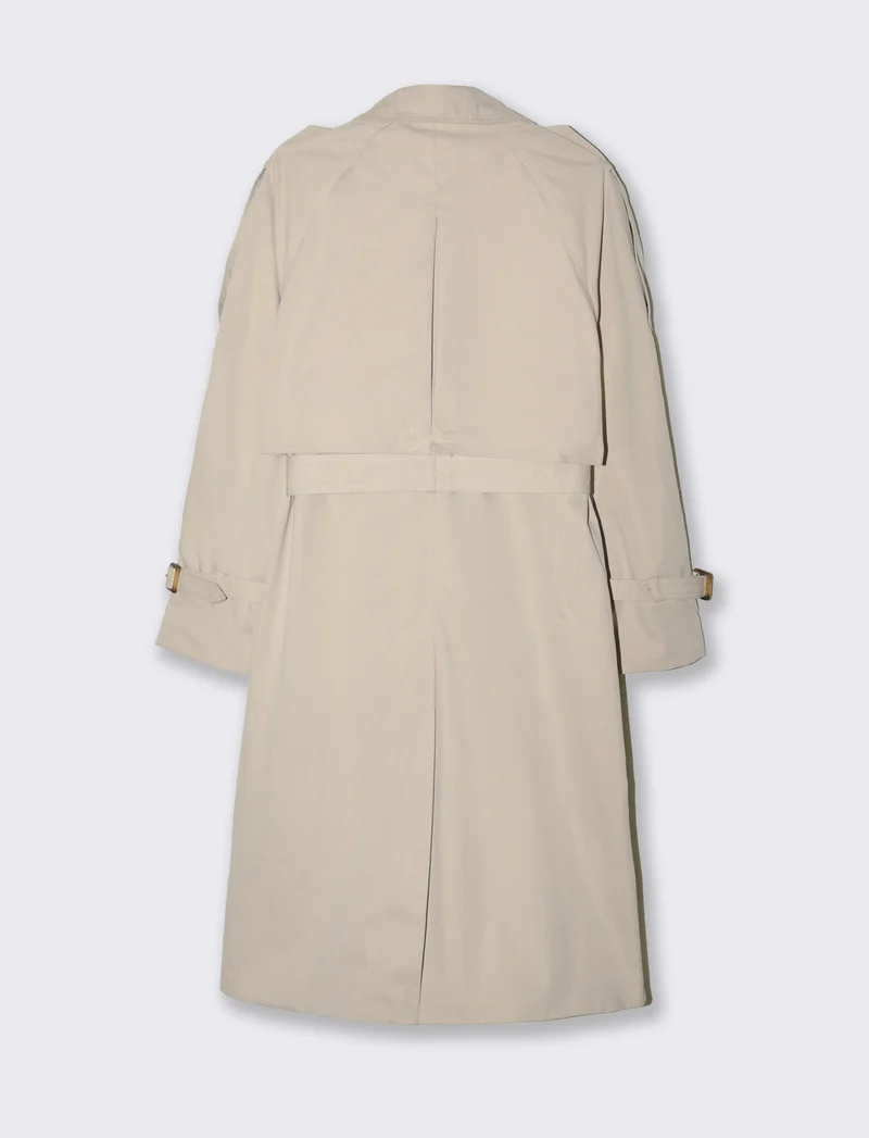 Trench doppio petto da donna - Sabbia