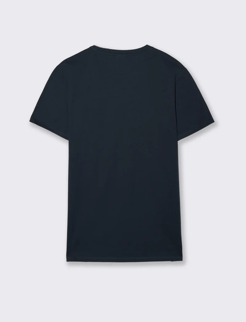 T-shirt in cotone premium mercerizzato da uomo - Blu